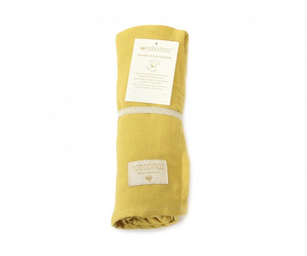 NOBODINOZ - BUTTERFLY SWADDLE 100X120 FARNIENTE YELLOW