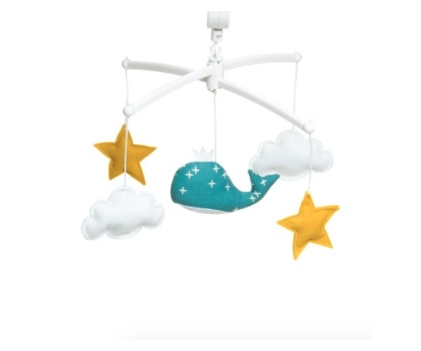 Mobile Baleine Bleu Canard - Pouce et Lina