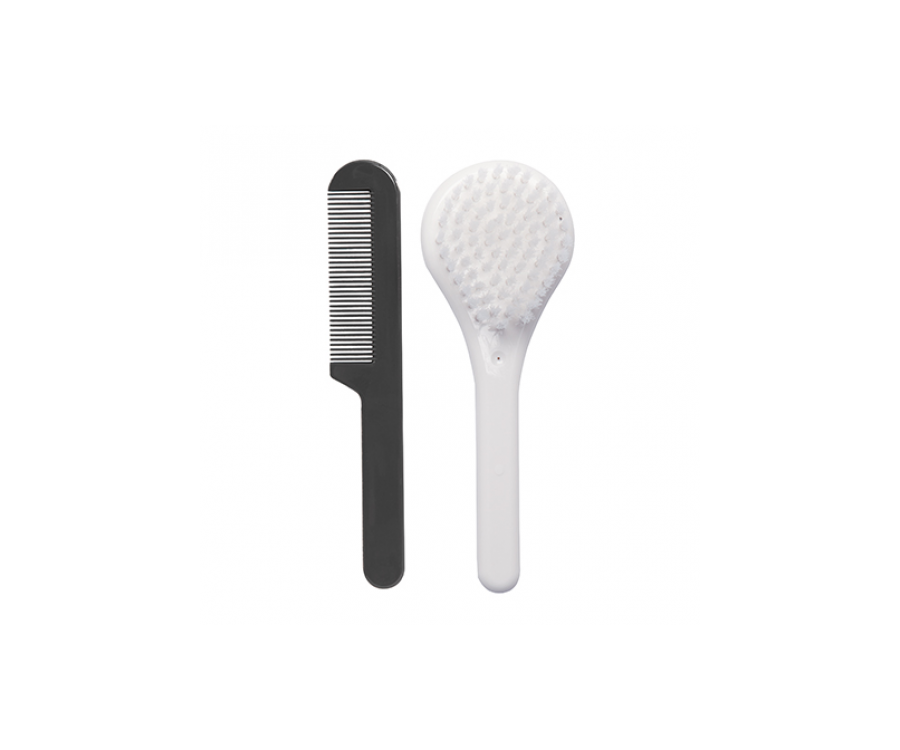 Set Coiffure Brosse et Peigne Luma Blanc Neige